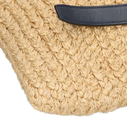 Celine Leather Strap Raffia Tote — view 4