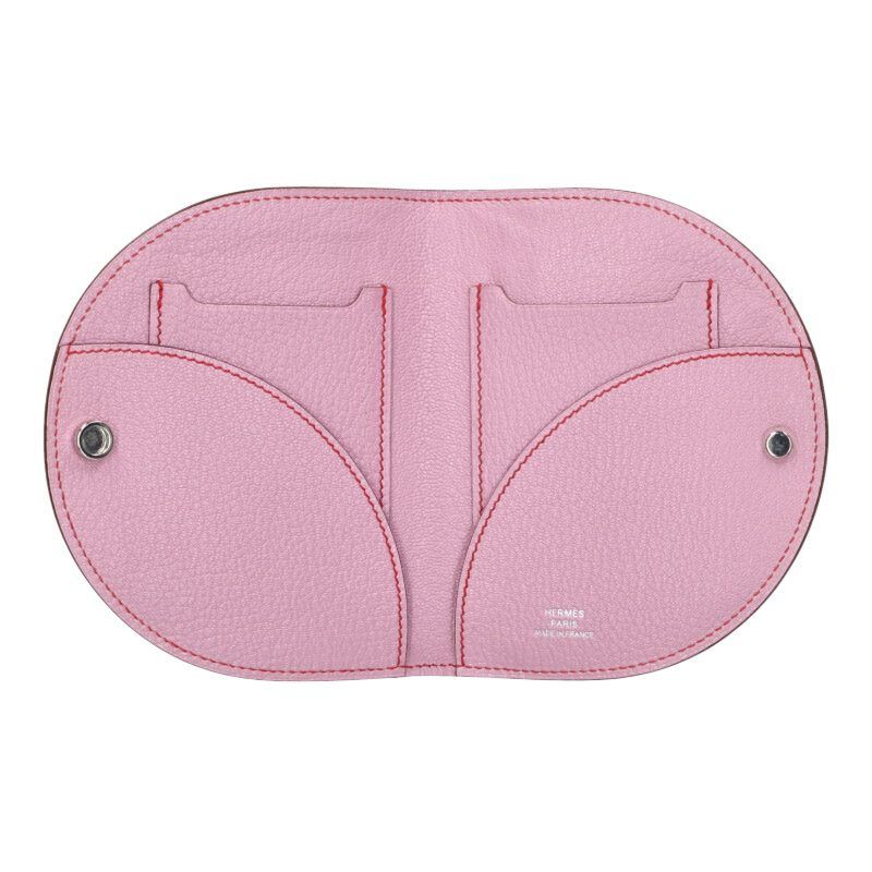 Hermes in the Loop Compact Mauve Sylvestre Chevre Coin Purse — view 3