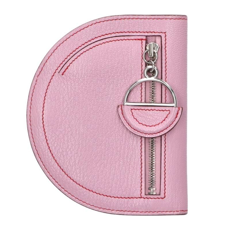Hermes in the Loop Compact Mauve Sylvestre Chevre Coin Purse — view 2