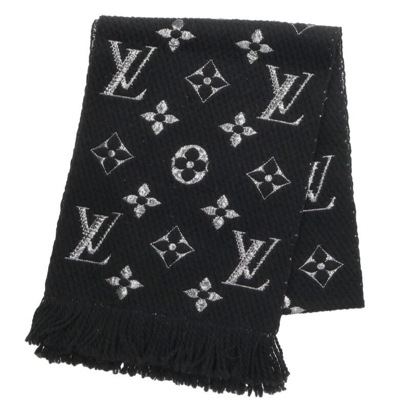 Louis Vuitton Echarpe Logo Mania Shine Monogram All Over Pattern Wool Scarf