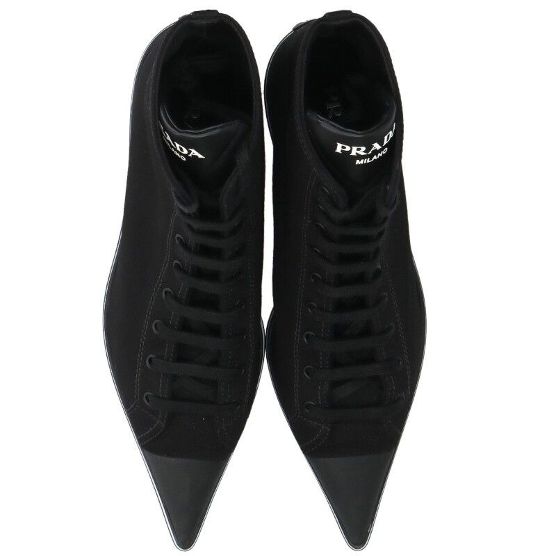 Prada Synthesis Cotton Heels Sneakers — view 4