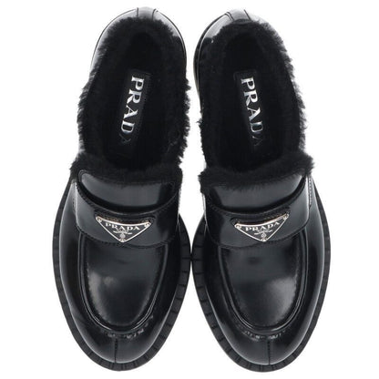 Prada Brushed Leather Loafers — view 4