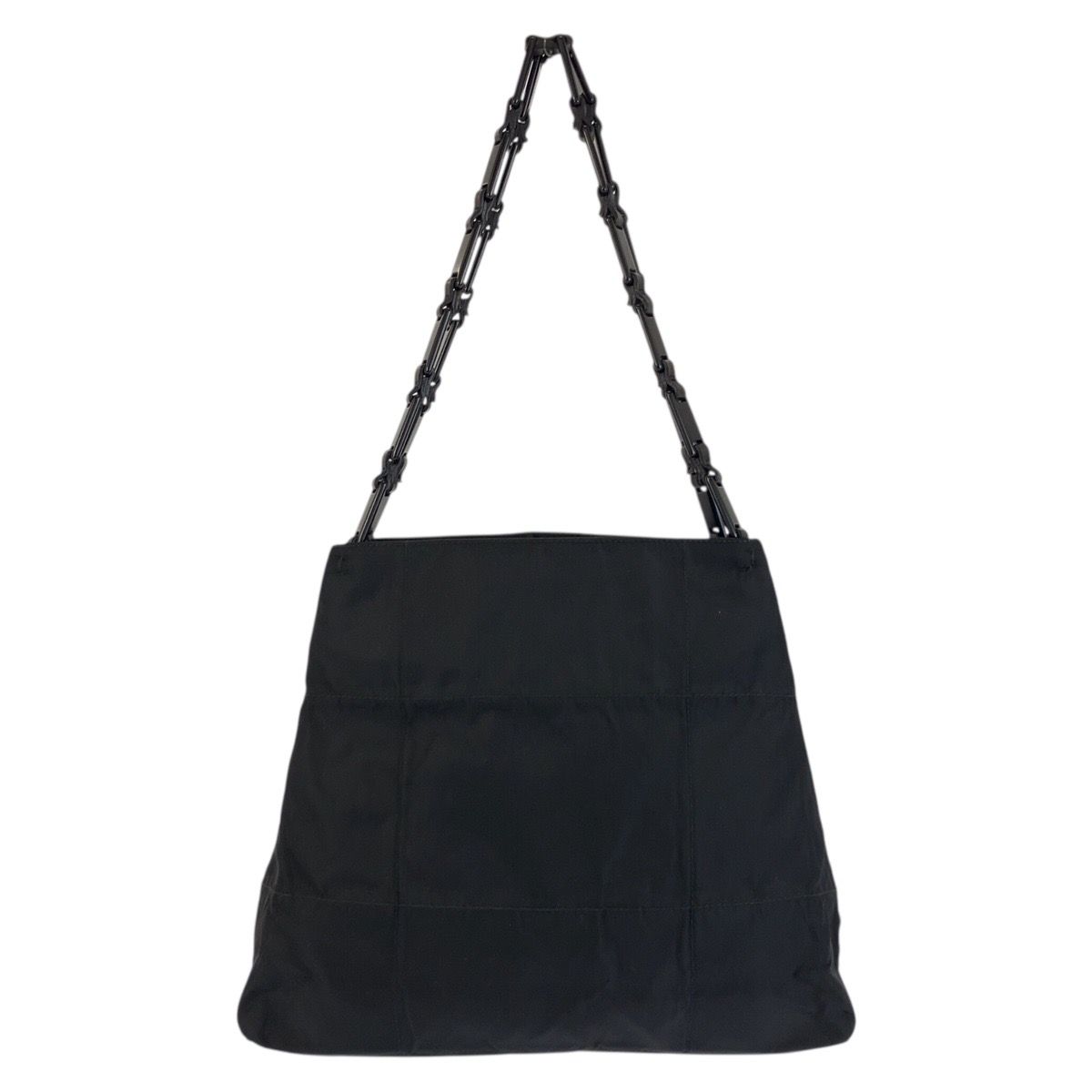 Prada Tessuto Black Nylon Plastic Shoulder Bag — view 2