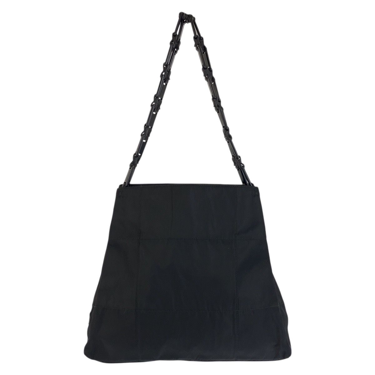 Prada Tessuto Black Nylon Plastic Shoulder Bag