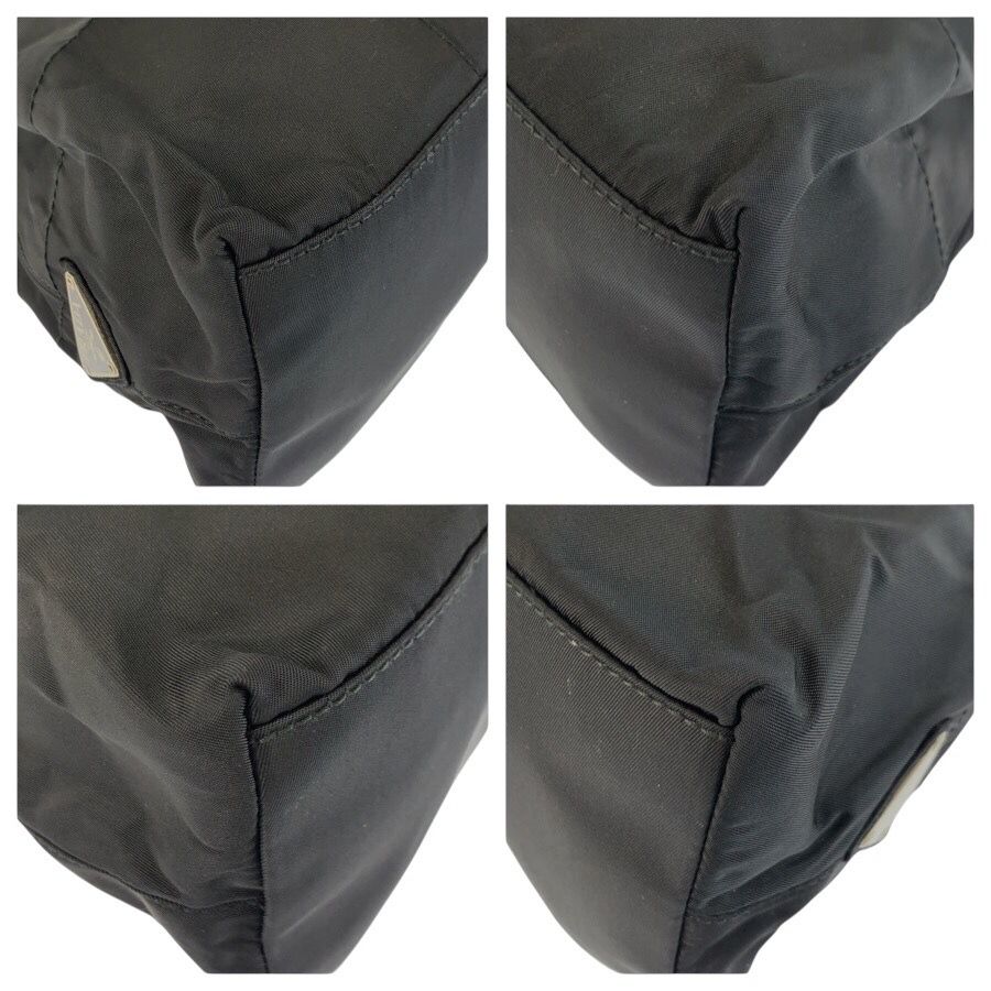 Prada Tessuto Black Nylon Plastic Shoulder Bag — view 4