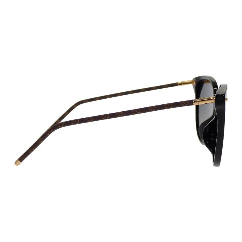 Louis Vuitton LV Fast Round Sunglasses Eyewear Monogram Acetate Black Gold — view 6