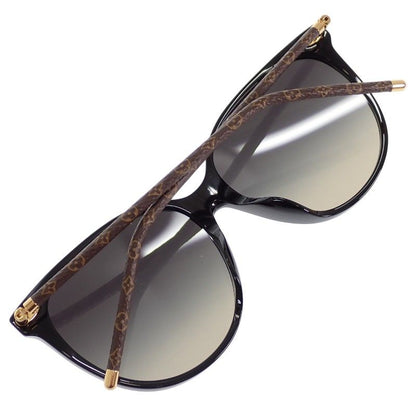 Louis Vuitton LV Fast Round Sunglasses Eyewear Monogram Acetate Black Gold — view 9