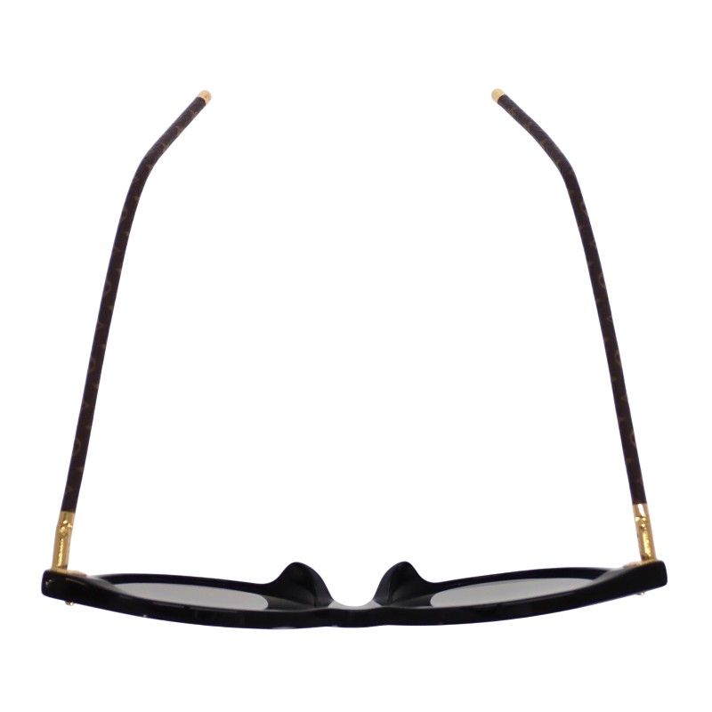 Louis Vuitton LV Fast Round Sunglasses Eyewear Monogram Acetate Black Gold — view 8
