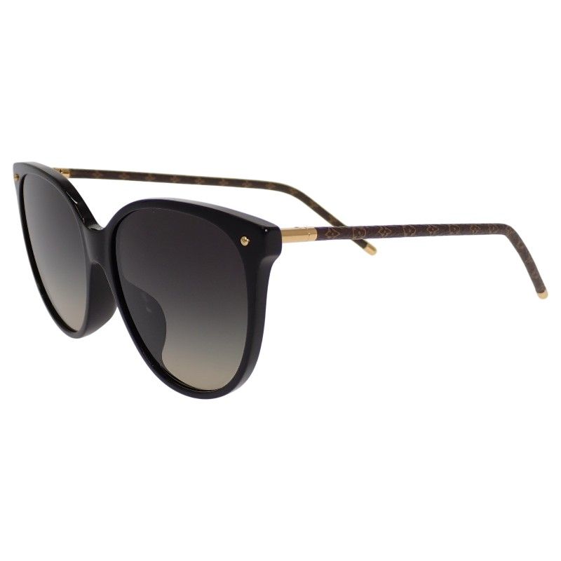 Louis Vuitton LV Fast Round Sunglasses Eyewear Monogram Acetate Black Gold — view 4