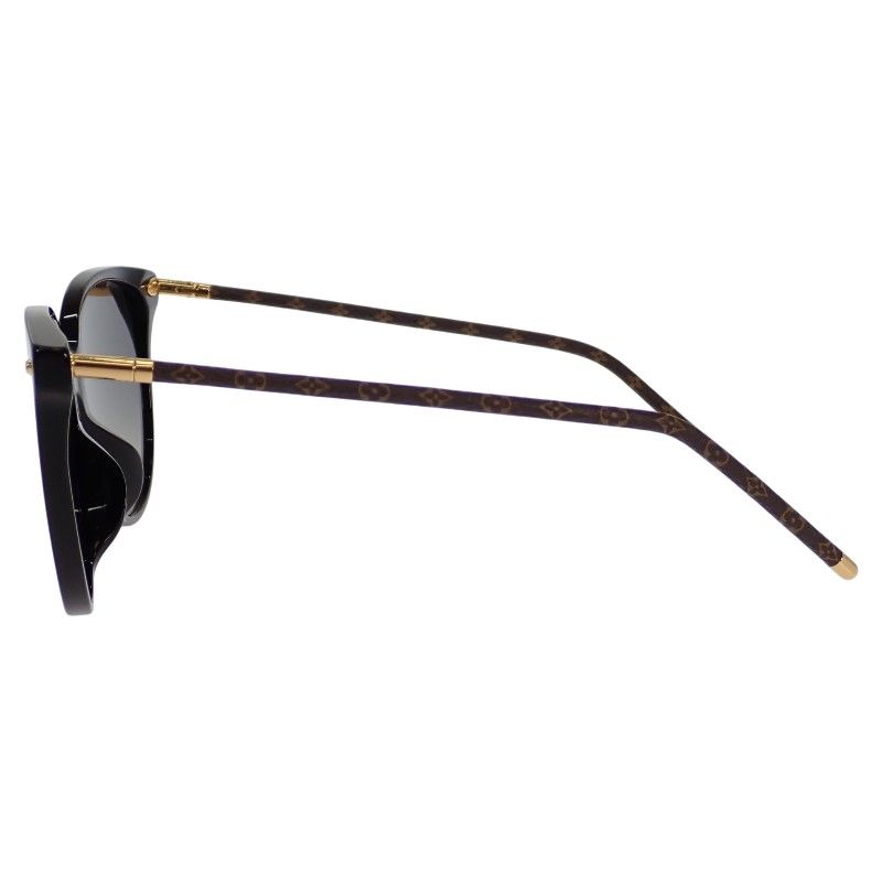 Louis Vuitton LV Fast Round Sunglasses Eyewear Monogram Acetate Black Gold — view 5