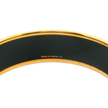 Hermes Cloisonne Emmayu Costume Bangle Alloy Gold Bracelet — view 4