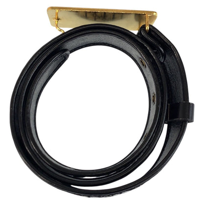 Dior Vintage Oblique 70 cm Black Gold Canvas Belt — view 7