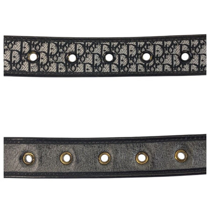 Dior Vintage Oblique 70 cm Black Gold Canvas Belt — view 5