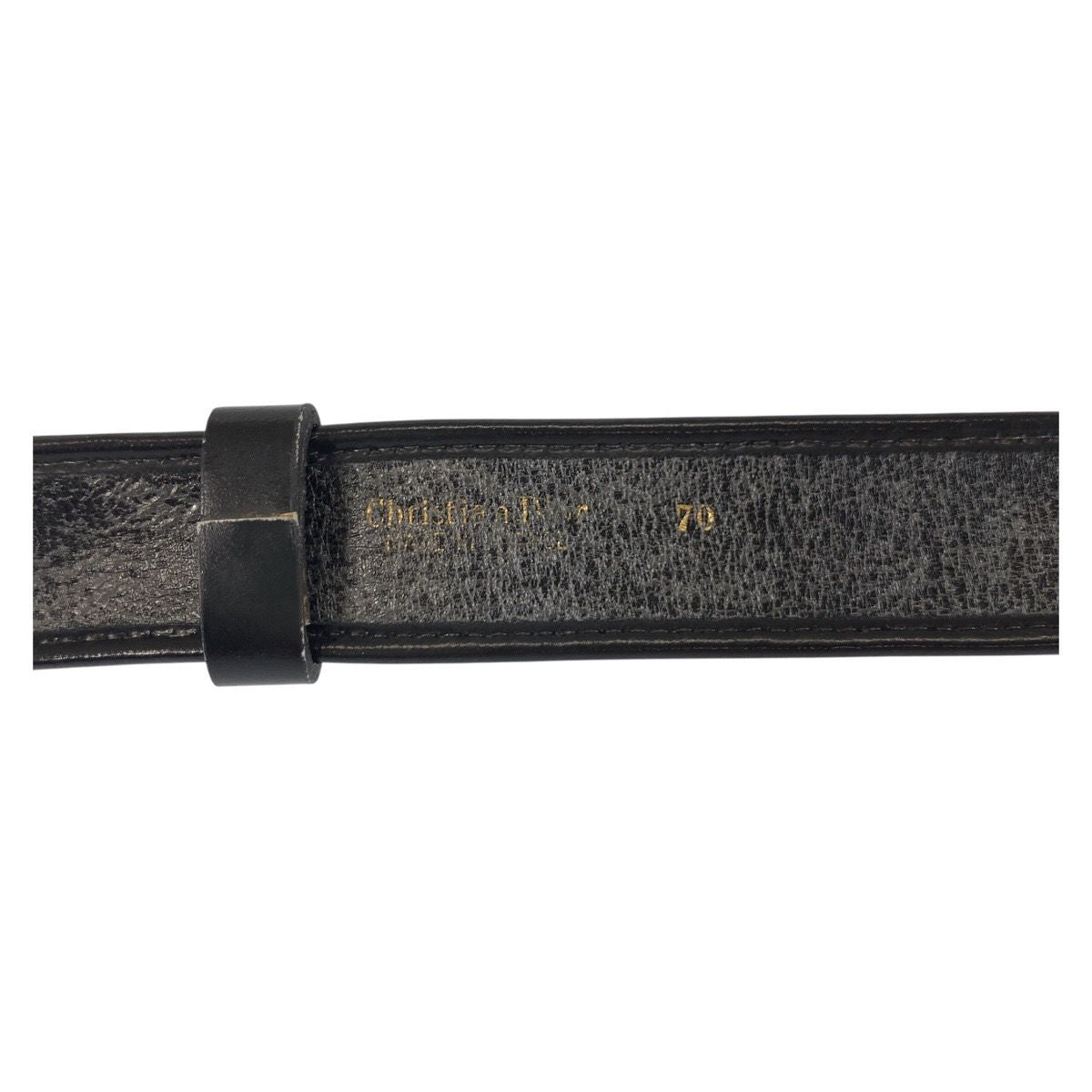 Dior Vintage Oblique 70 cm Black Gold Canvas Belt — view 3