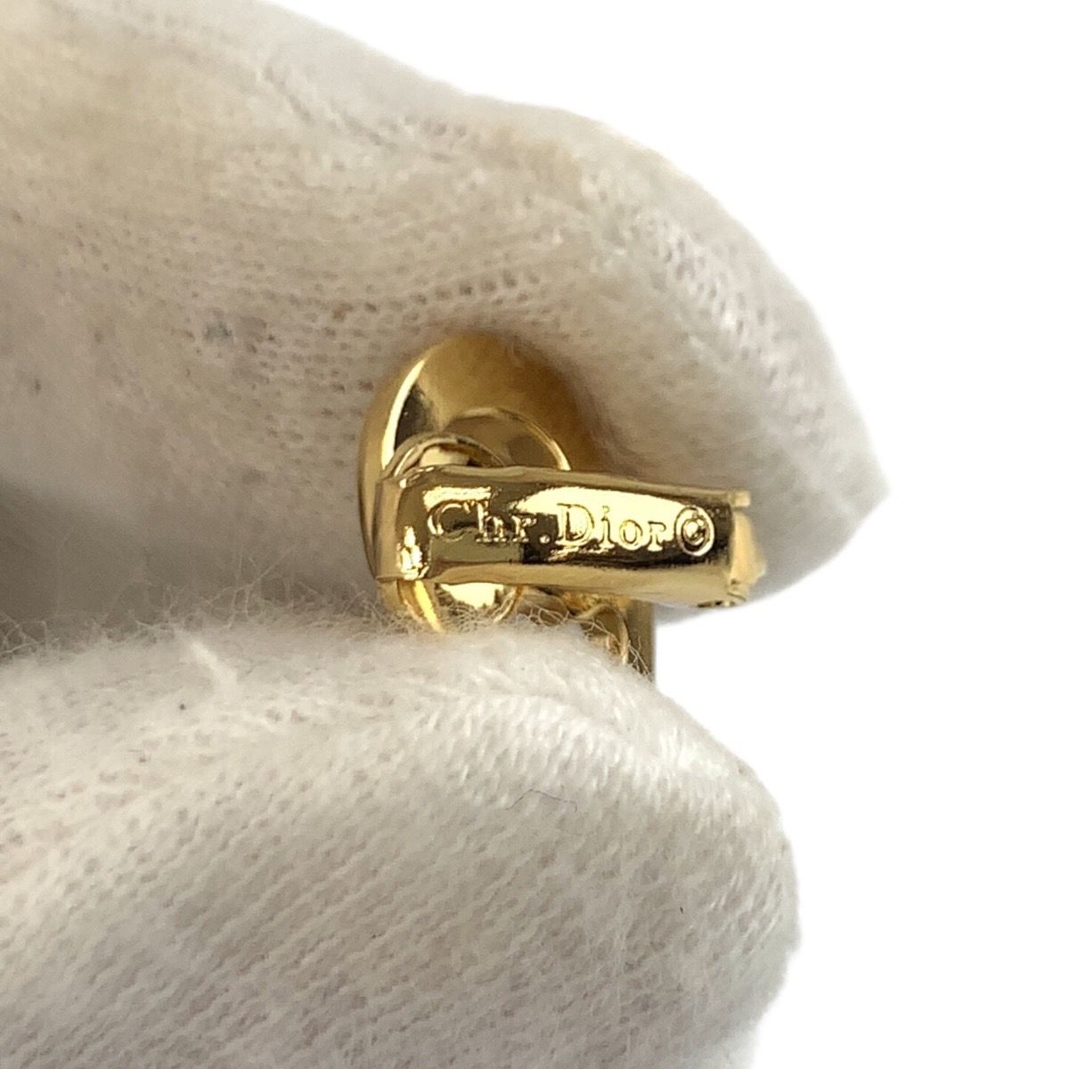 Dior Vintage CD Logo Gold Plated Earrings — view 3