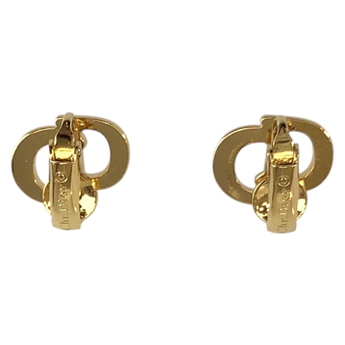 Dior Vintage CD Logo Gold Plated Earrings — view 2