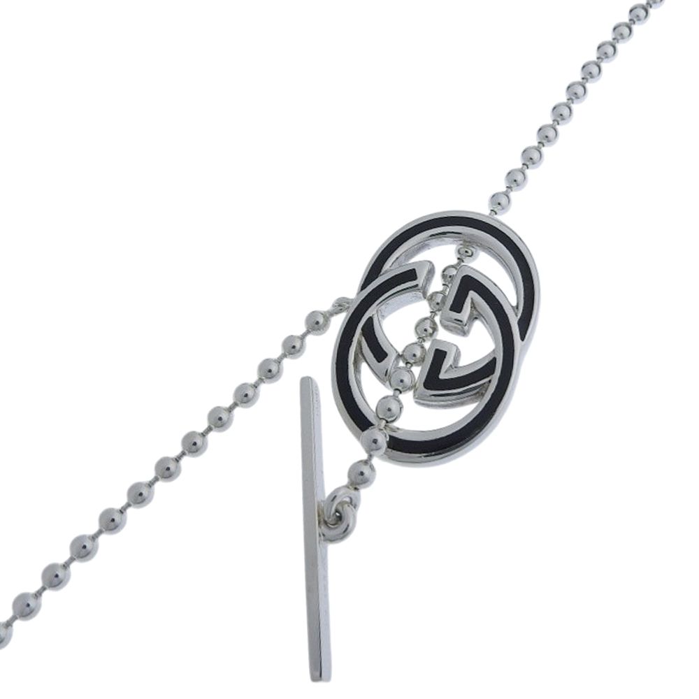 Gucci Interlocking Ball Chain 925 Sterling Silver Necklace — view 5