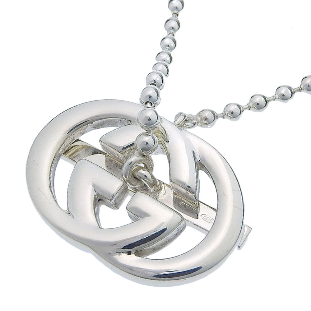 Gucci Interlocking Ball Chain 925 Sterling Silver Necklace — view 3