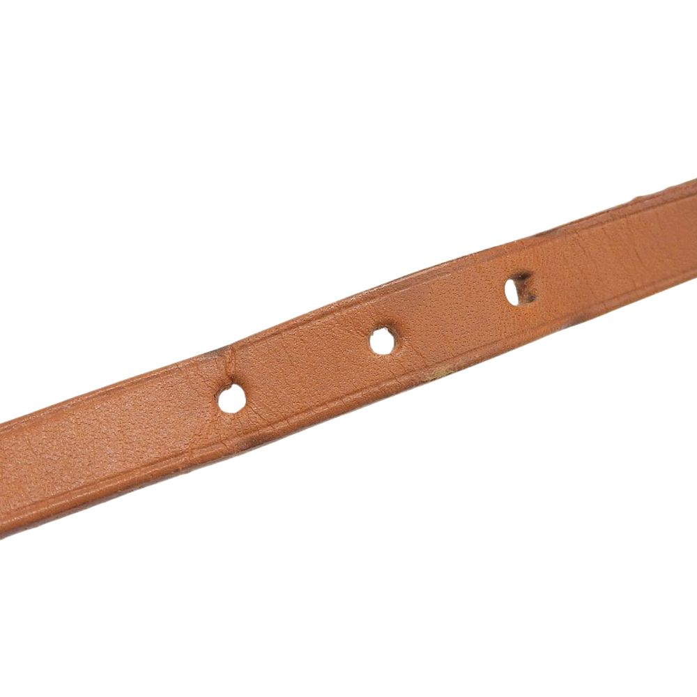 Hermes Hapi 1 Long Leather Brown Silver Bracelet — view 5