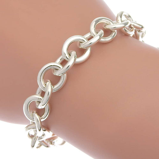 Tiffany & Co Return to Circle Tag 925 Sterling Silver Bracelet