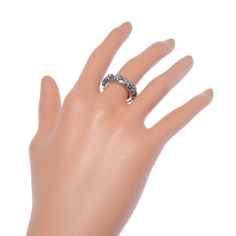 Chrome Hearts Star Band 925 Sterling Silver Ring — view 2