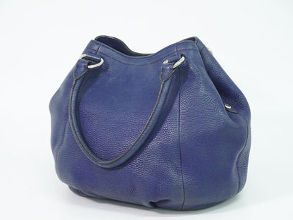 Prada Leather Tote Navy — view 2