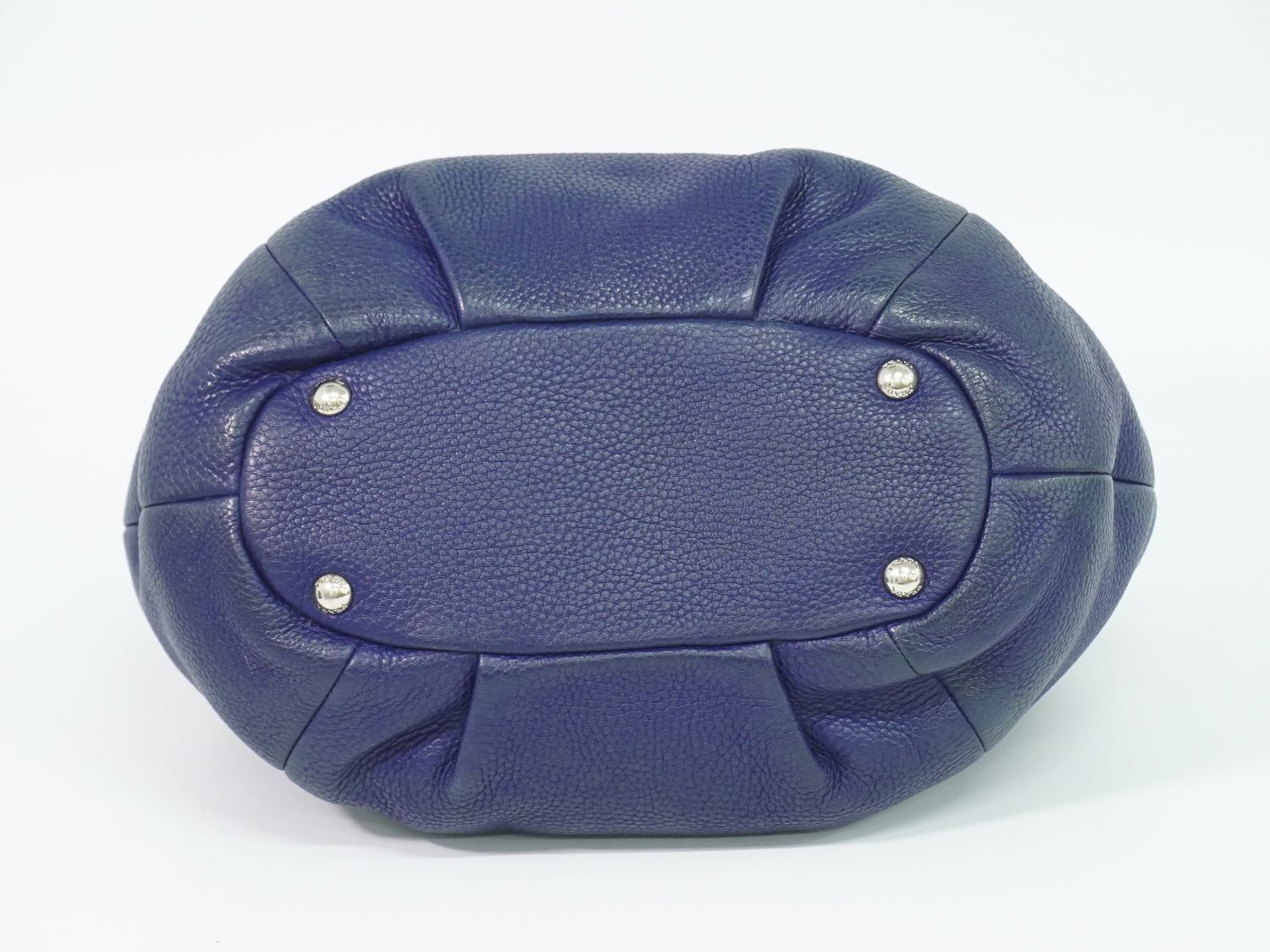Prada Leather Tote Navy — view 3