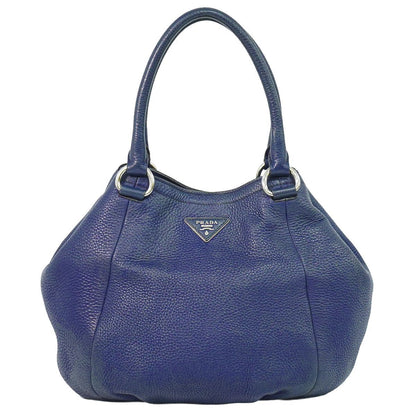Prada Leather Tote Navy