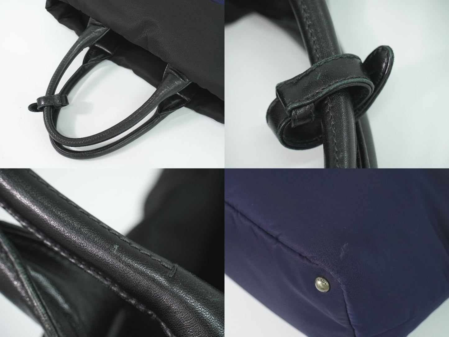 Prada Nylon Tote Navy Black — view 6