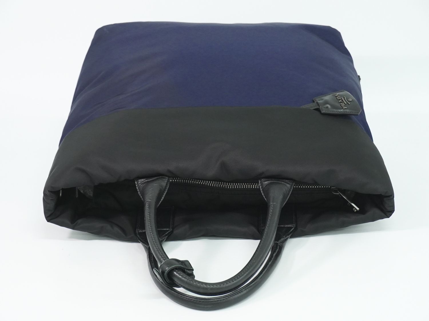 Prada Nylon Tote Navy Black — view 5