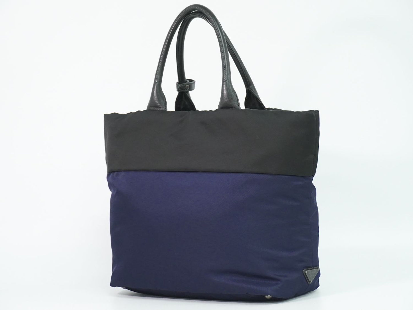 Prada Nylon Tote Navy Black — view 2