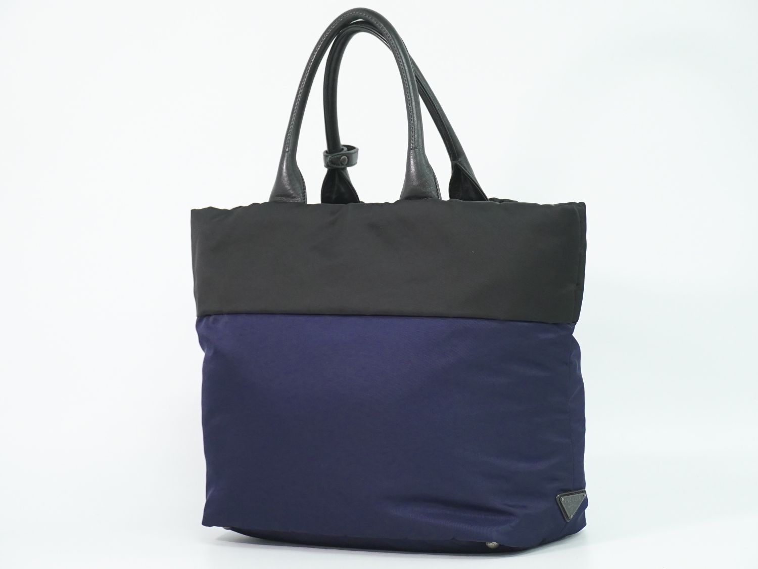 Prada Nylon Tote Navy Black — view 2