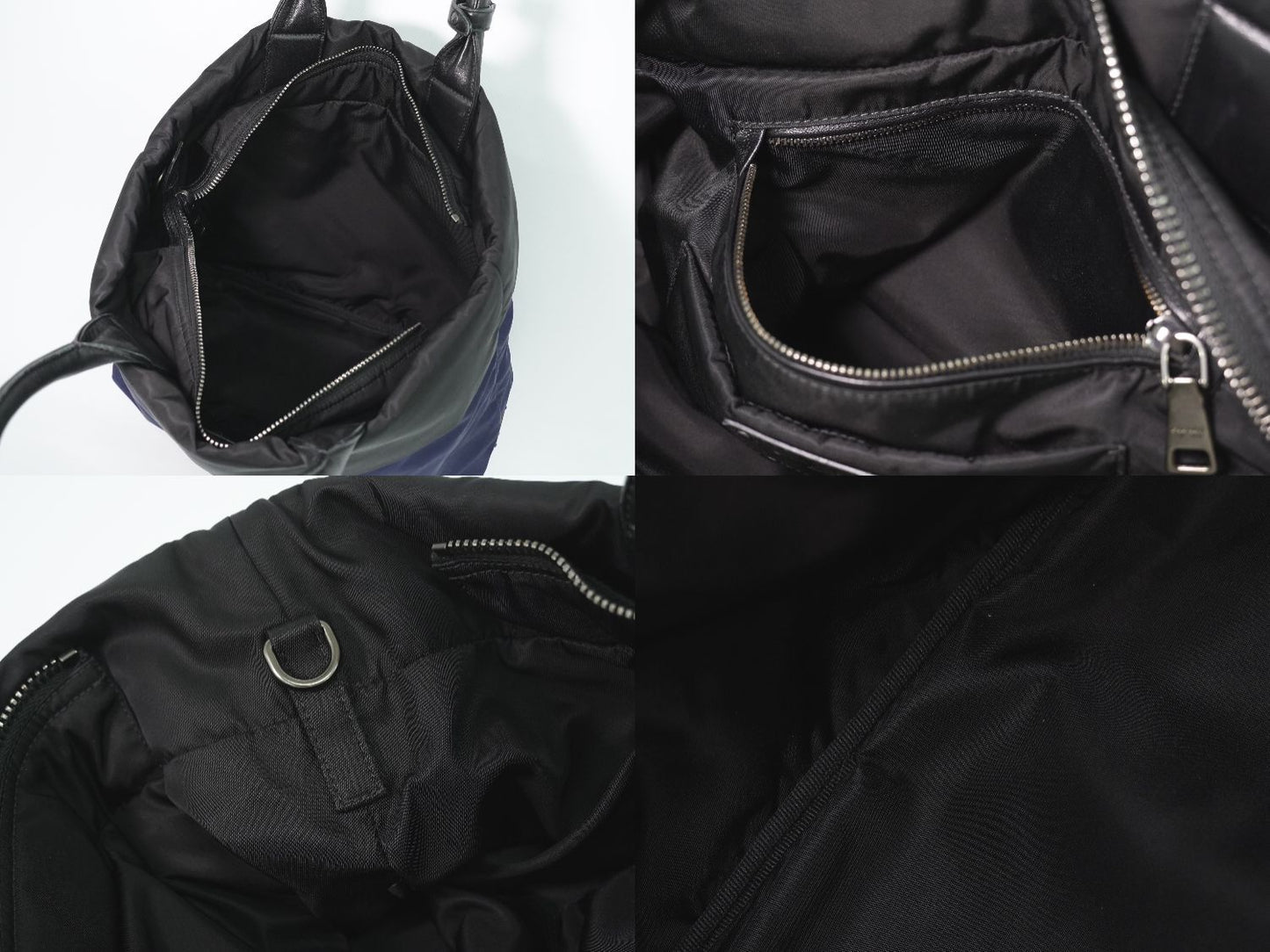 Prada Nylon Tote Navy Black — view 8