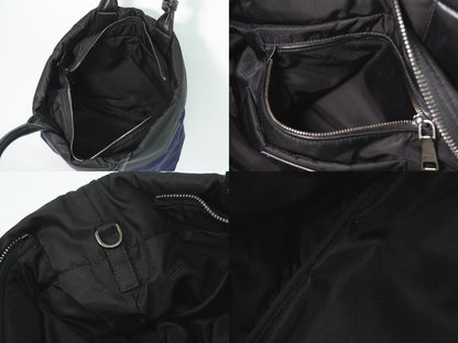 Prada Nylon Tote Navy Black — view 8