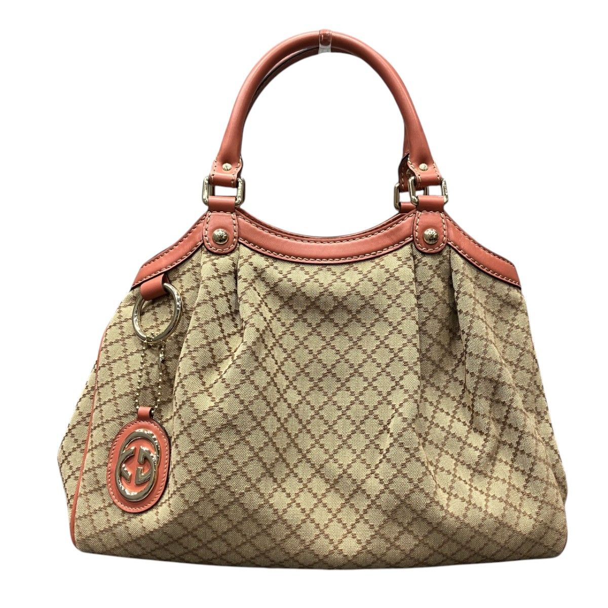 Gucci Diamante Ski Handbag Cotton Leather