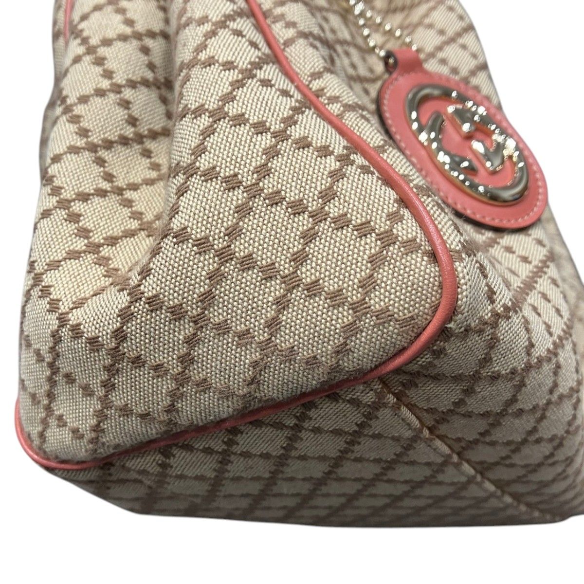 Gucci Diamante Ski Handbag Cotton Leather — view 7