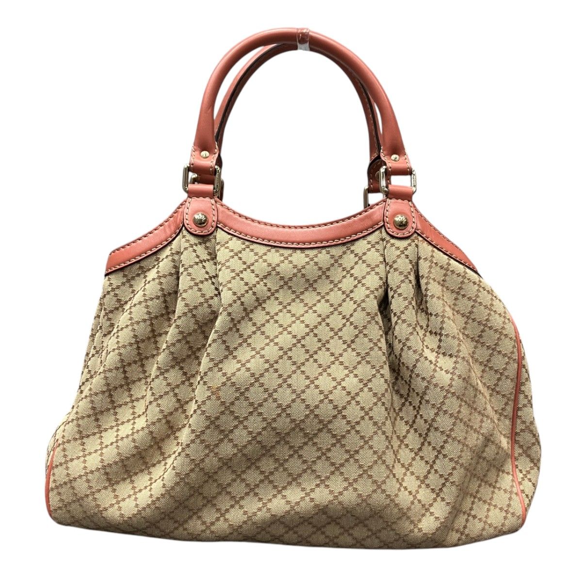 Gucci Diamante Ski Handbag Cotton Leather — view 2