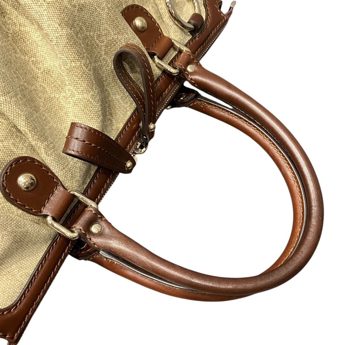 Gucci Ski GG Campus Handbag Canvas Leather — view 9