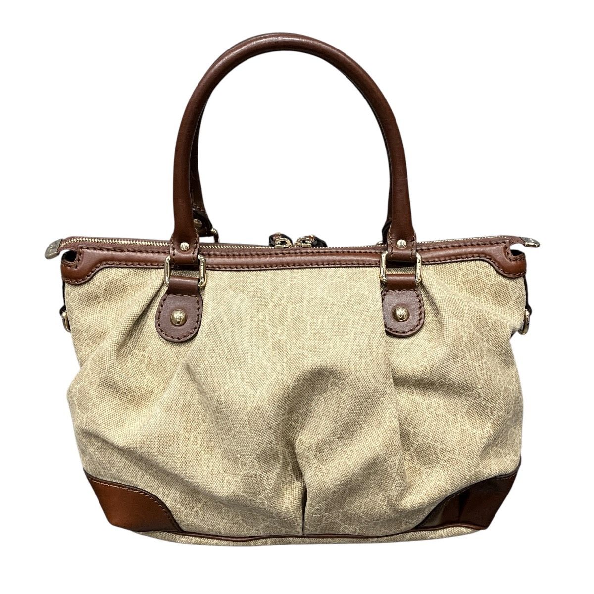 Gucci Ski GG Campus Handbag Canvas Leather — view 2