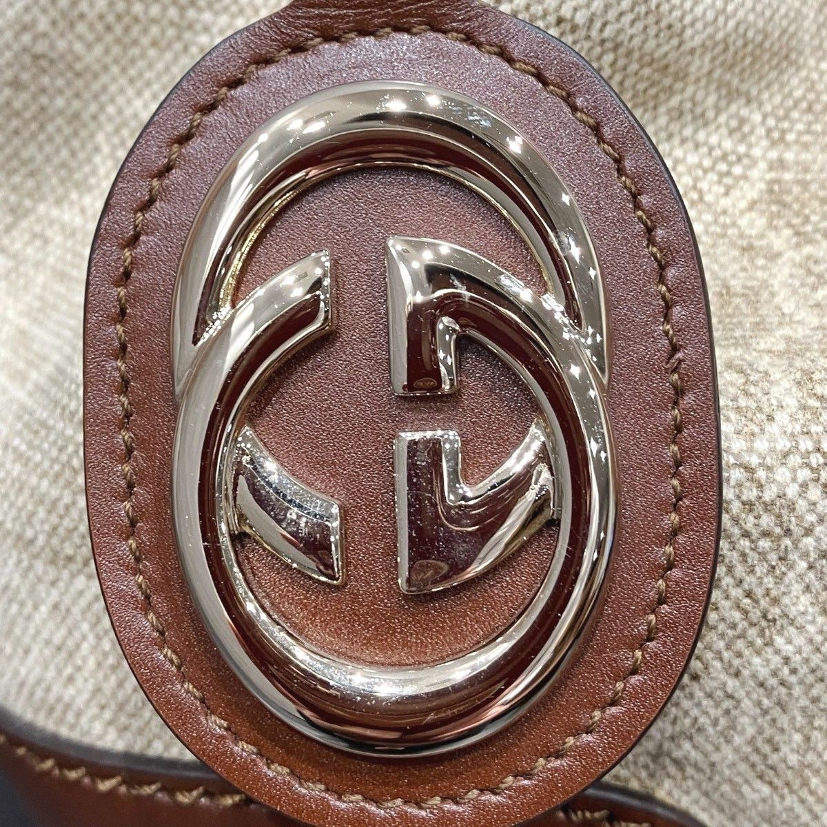 Gucci Ski GG Campus Handbag Canvas Leather — view 8