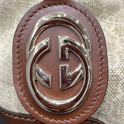 Gucci Ski GG Campus Handbag Canvas Leather — view 8