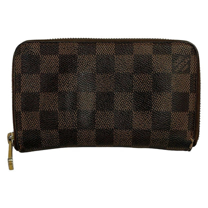 Louis Vuitton Bifold Wallet Damier Zippy Compact Ebene Initial