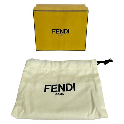 Fendi Trifold Wallet Zucca Pattern Brown Light Pink Multi Floral — view 6