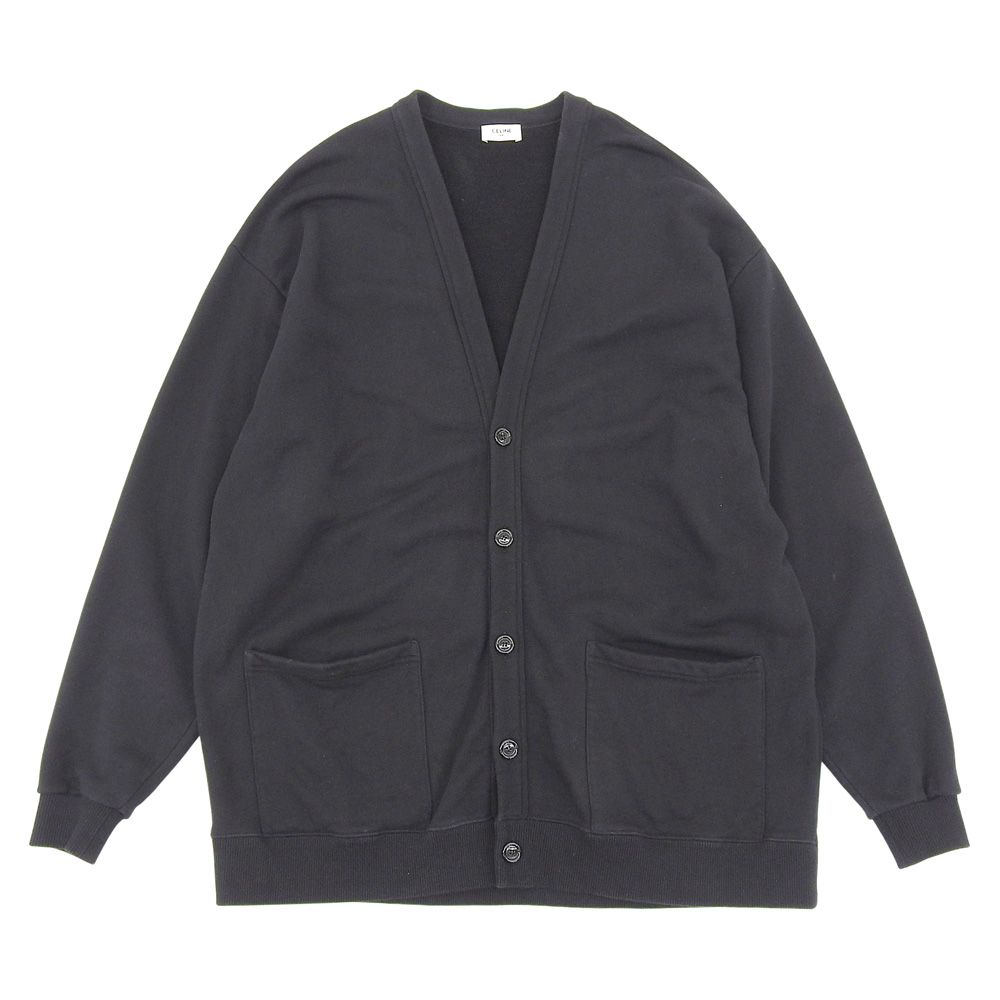 Celine Back Logo Cardigan Top Black XS