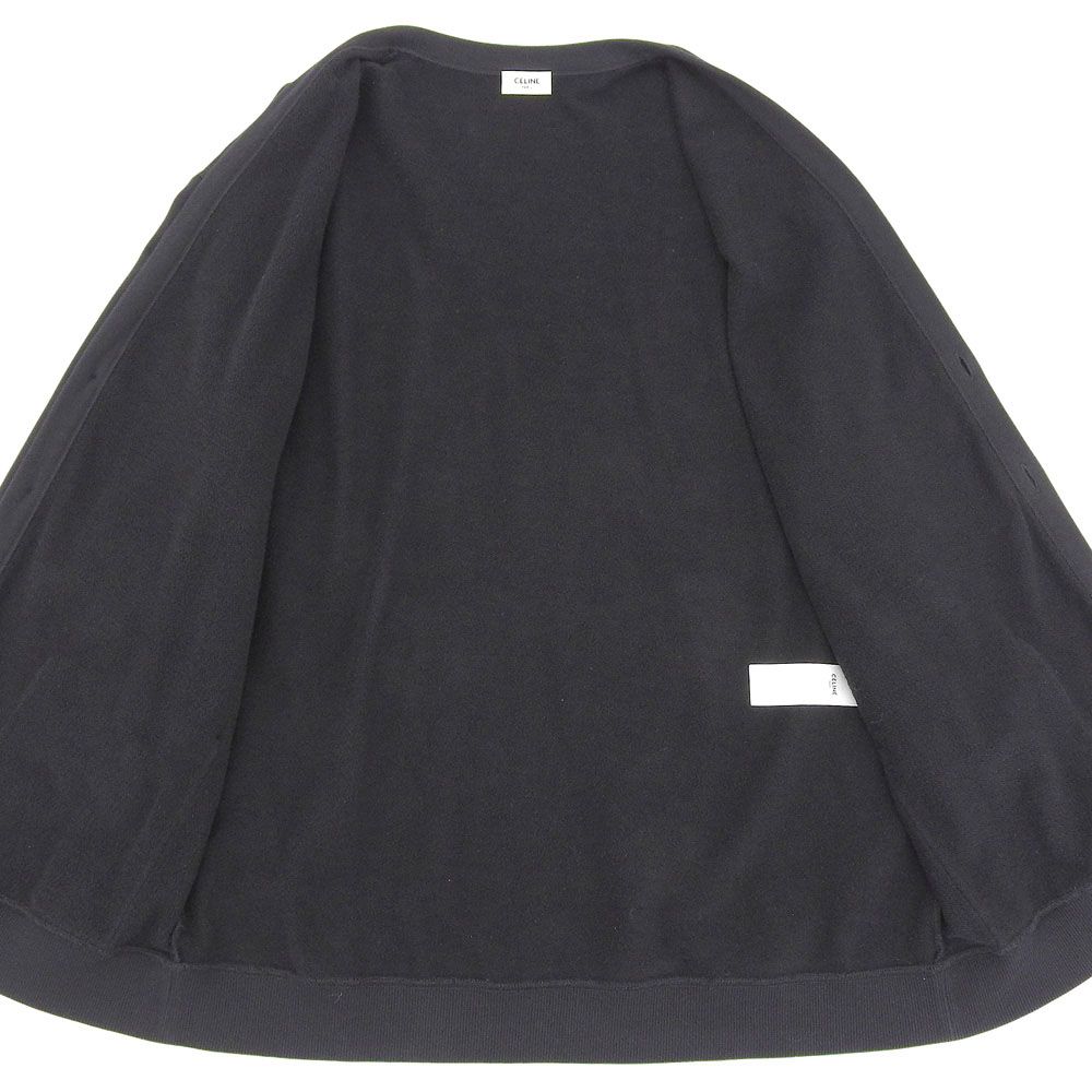 Celine Back Logo Cardigan Top Black XS — view 3