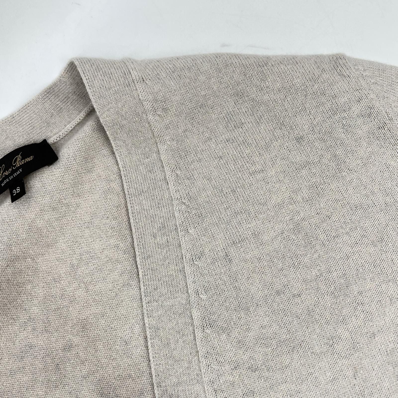 Loro Piana Light Beige Cashmere Silk Cardigan 38 — view 8