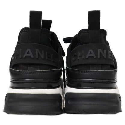Chanel Velvet Calfskin & Mixed Fiber CC Logo Quilted Embossed Sole Low — view 4