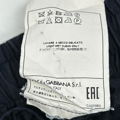 Dolce & Gabbana Navy Cotton Silk E-ji-pants 50 — view 4