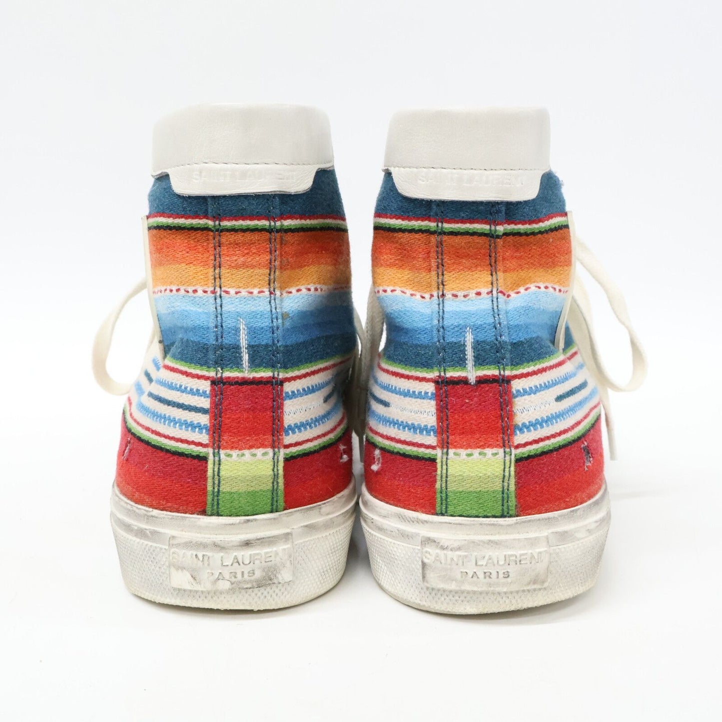 Saint Laurent Paris Native Pattern Bedford High Cut Sneakers — view 3