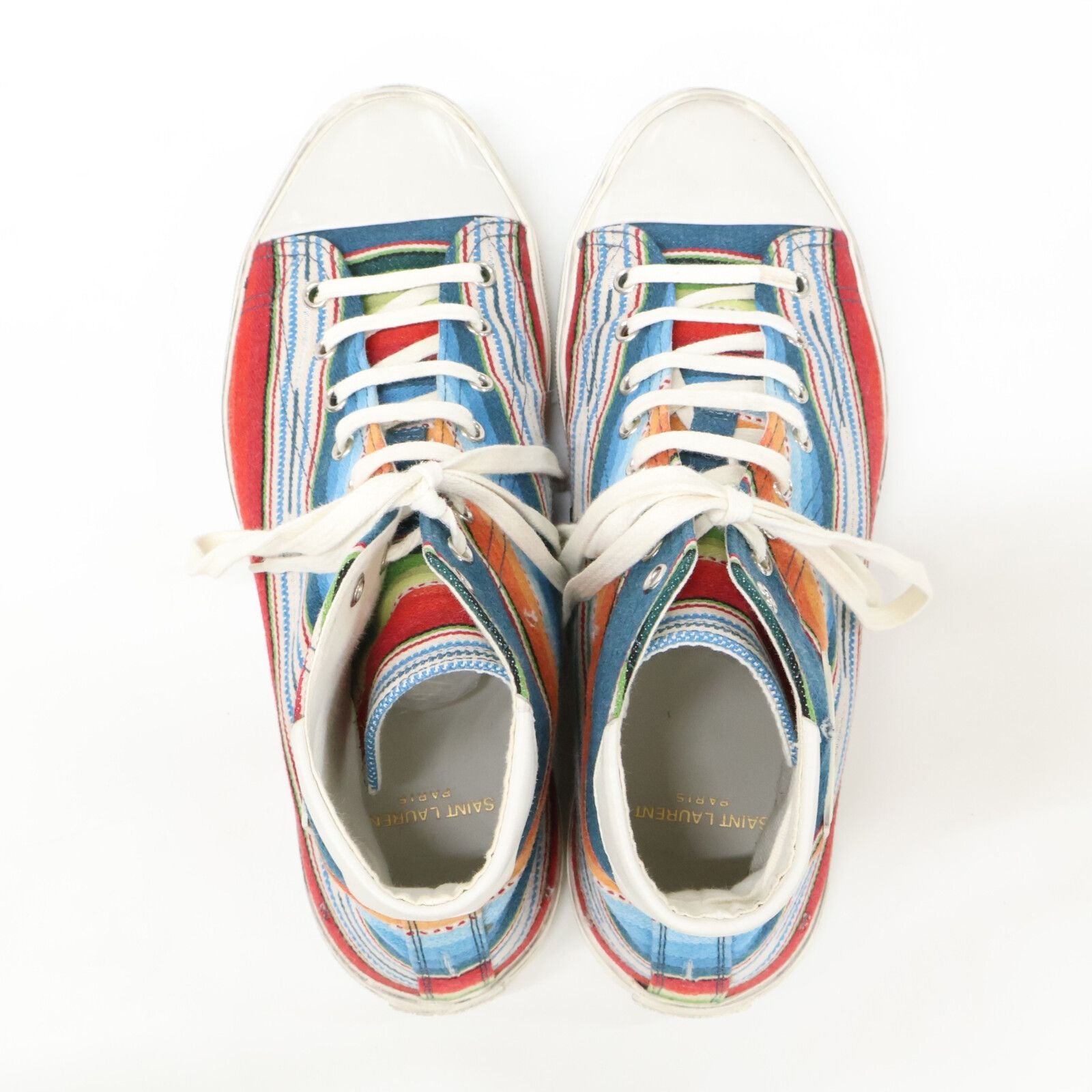 Saint Laurent Paris Native Pattern Bedford High Cut Sneakers — view 5